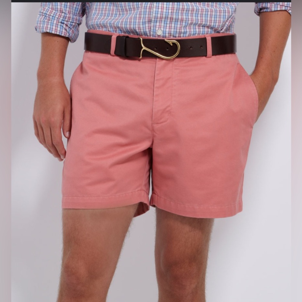 Vineyard Vines Men's Club Flat Front Short Coral Shorts